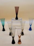 Gläser-Set in Multicolor – Mundgeblasen - Pot (7) - Glas, Antiek en Kunst, Curiosa en Brocante