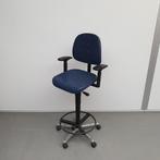 Labkoo hoge werkstoel - blauwe kunststof zitting, Nieuw, Ophalen of Verzenden