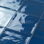 Handvorm wandtegel 13x13 donker blauw soft glans wandtegel, Doe-het-zelf en Verbouw, Tegels, Nieuw, Ophalen of Verzenden, 10 m² of meer