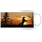 Beker - Paard Steigerend in Bos Sunset NIEUW, Ophalen of Verzenden, Nieuw
