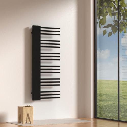 Handdoekradiator Kviteseid 50 mm zwart 120x50x6,6 cm [neu.ha, Doe-het-zelf en Verbouw, Verwarming en Radiatoren, Nieuw, Verzenden