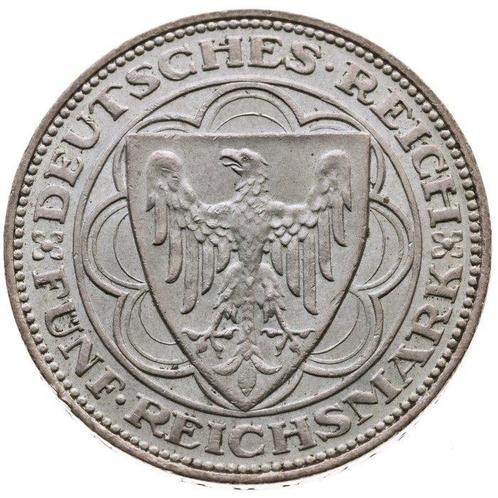 Duitsland, Weimar Republiek 5 Reichsmark 1927 100th, Postzegels en Munten, Munten | Europa | Niet-Euromunten