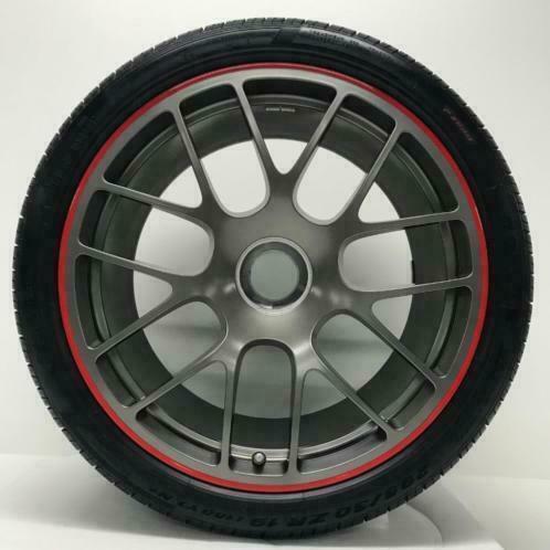 Porsche 997 Turbo/GTS 19 RS Spyder Platinium met banden 8MM, Auto-onderdelen, Banden en Velgen, 19 inch, 305 mm, Personenwagen