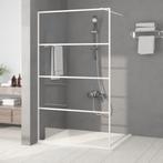 vidaXL Inloopdouchewand 115x195 cm transparant ESG-glas wit, Doe-het-zelf en Verbouw, Sanitair, Verzenden, Nieuw