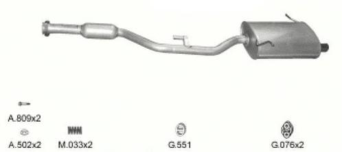 Complete Uitlaat BMW E36 Compact 1.8 1.9 compact (2154), Auto-onderdelen, Uitlaatsystemen, Nieuw, BMW, Ophalen of Verzenden