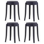 Stapelbare Krukken (4x) Zwart | Tweedekansje | Tuin & Balkon, Tuin en Terras, Tuinstoelen, Ophalen of Verzenden, Nieuw, Kunststof