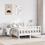 vidaXL Bedframe zonder matras massief grenenhout wit 120x190, Huis en Inrichting, Slaapkamer | Bedden, Verzenden, Wit, Nieuw, 190 cm of minder