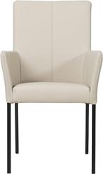 Crème leren moderne eetkamerstoel - Toledo leer Misty (crème, Huis en Inrichting, Stoelen, Nieuw, Modern, Leer, Ophalen of Verzenden