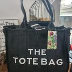 Stoffen zwarte middelgrote Tote Bag + Ritssluiting, Sieraden, Tassen en Uiterlijk, Tassen | Damestassen, Verzenden, Nieuw