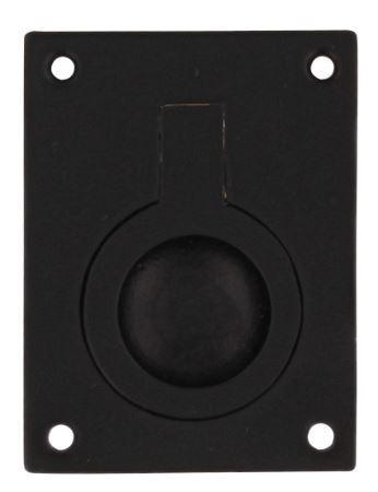 Intersteel Luikring recht 50mm x 39mm zwart, Doe-het-zelf en Verbouw, Hang- en Sluitwerk, Verzenden