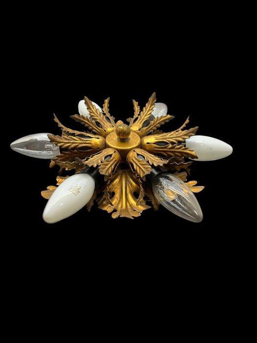 Banci Firenze - Inbouw plafondlamp - gebeitst ijzer goudblad, Antiek en Kunst, Antiek | Lampen