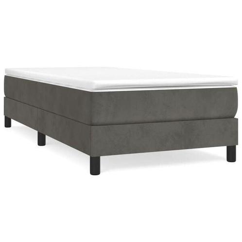 Bedframe 90x190 - Outlet Deal! OP=OP Donkergrijs Fluweel, Huis en Inrichting, Slaapkamer | Bedden, 90 cm, 190 cm of minder, Grijs