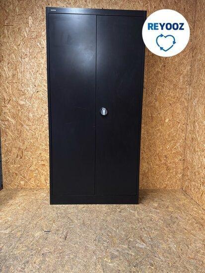 Overtoom draaideurkast - 195x95x41cm - Zwart met zwarte d..., Zakelijke goederen, Kantoor en Winkelinrichting | Kantoormeubilair en Inrichting