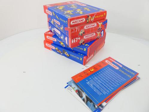 Meccano Evolution, 5 sets met extra boekjes. #6121 (Merken), Hobby en Vrije tijd, Modelbouw | Auto's en Voertuigen, Gebruikt, Ophalen of Verzenden