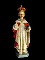 Beeld, Kind Jezus van Praag - 85 cm - Gips, Hout, Koper