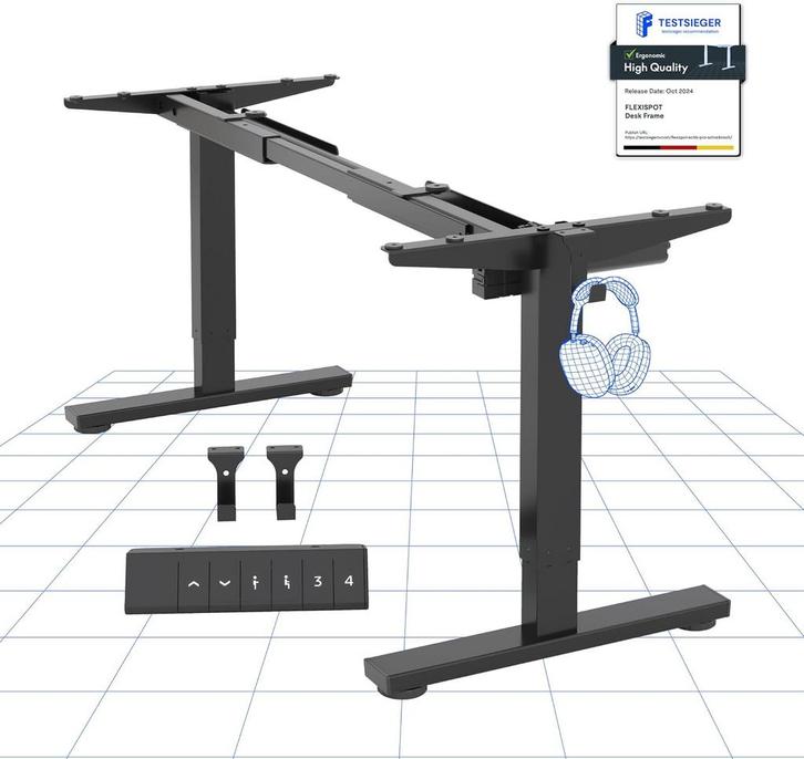 Zit sta bureau - Elektrisch - Verstelbaar - Bureauframe - Zw, Diversen, Bureau-accessoires, Zo goed als nieuw, Verzenden