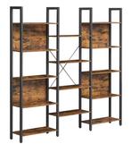 Boekenkast 14 Niveaus – Industrieel Hout Metaal Wandrek, Huis en Inrichting, Kasten | Boekenkasten, Verzenden, Nieuw