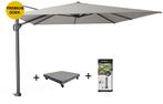 Challenger T1 premium zweefparasol 400x300 cm manhattan met, Tuin en Terras, Ophalen of Verzenden, Nieuw