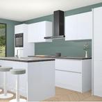 Sneeuwwitte hoogglans greeploze keuken Nairobi 18925, Verzenden, Nieuw