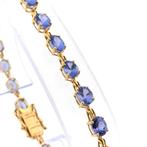 Gouden armband met amethist | 18,5 cm (diamant) (diamant), Sieraden, Tassen en Uiterlijk, Armbanden, Gebruikt, Overige kleuren