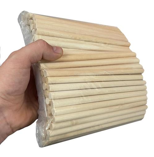 Set van 100 houten stokjes (30 cm lengte, 10 mm diameter, b, Doe-het-zelf en Verbouw, Gereedschap | Handgereedschap, Nieuw, Ophalen of Verzenden