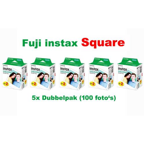 5x Fujifilm Instax Square film dubbelpak (100 fotos), Audio, Tv en Foto, Fotocamera's Analoog, Nieuw, Fuji, Ophalen of Verzenden