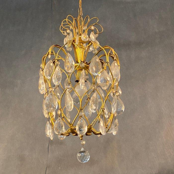 Kroonluchter - Glas, Messing, Hollywood Regency ananas, Antiek en Kunst, Kunst | Designobjecten