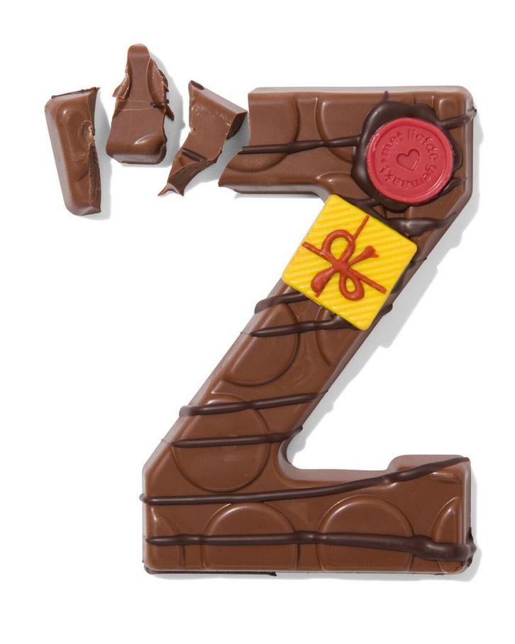 HEMA Handgedecoreerde chocoladeletter melk Z 180g, Diversen, Sinterklaas, Nieuw, Verzenden