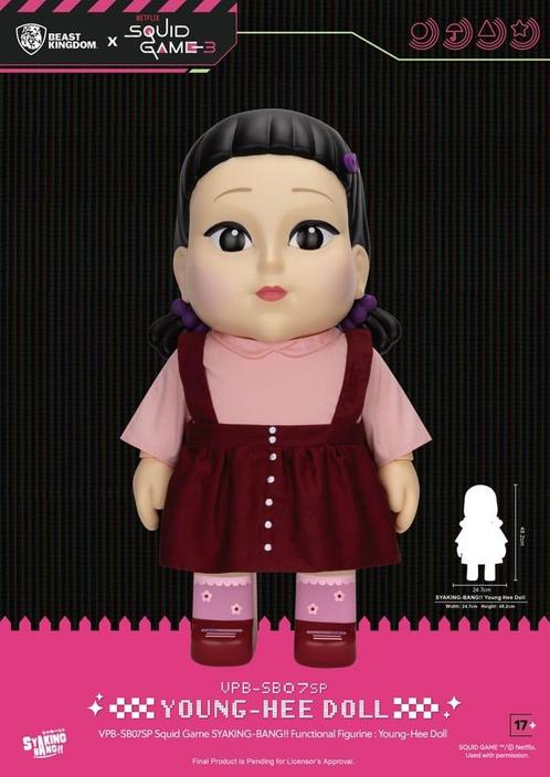 Squid Game Syaking Bang FigureYoung-Hee Doll Season 3 48 cm, Verzamelen, Film en Tv, Nieuw, Ophalen of Verzenden