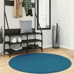 vidaXL Vloerkleed OVIEDO laagpolig Ø 120 cm turquoise, Verzenden, Nieuw, Blauw