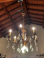 Kroonluchter - Messing, Glas, Kristal - 6 bracci + 2 spot