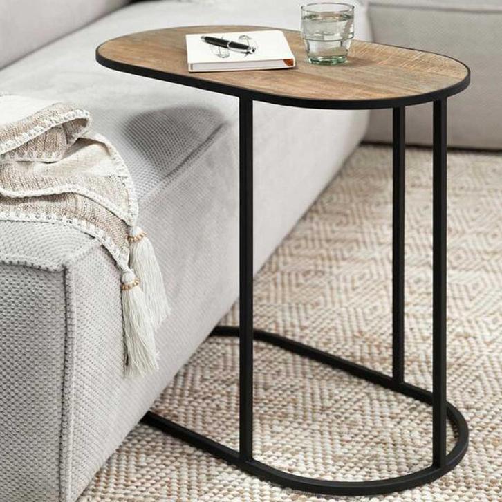 *WOONWINKEL* DTP Home Highlight Terra Laptoptafel Ovaal Teak, Huis en Inrichting, Tafels | Bijzettafels, Nieuw, Verzenden