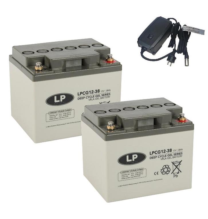 Landport (LP) 2x LPCG12-38 accus 12 volt 38 ah + IMPULS II, Auto-onderdelen, Accu's en Toebehoren, Nieuw, Ophalen of Verzenden