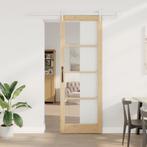 vidaXL Schuifdeur Bruin 83 x 232 cm Hout en metaal, Verzenden, Nieuw