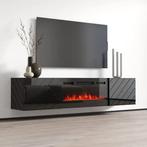 Tv-meubel Modern design met elektrische openhaard, Verzenden, Nieuw