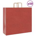 vidaXL Papieren zakken 50 st met hengsels 54x15x49 cm rood, Diversen, Verzenden, Nieuw