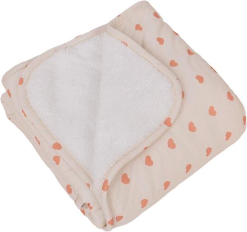 MamaLoes Hartjes Fleece 70x90cm Babydeken ML010613, Kinderen en Baby's, Dekens, Slaapzakjes en Inbakerproducten, Nieuw, Verzenden