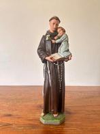 sculptuur, Sint Antonis met Christus kind en boek - 31 cm -, Antiek en Kunst