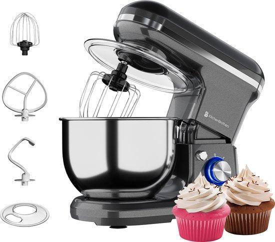 2dekans | KitchenBrothers Keukenmachine - Keukenrobot - 5L -, Witgoed en Apparatuur, Keukenmixers, Zo goed als nieuw, Ophalen of Verzenden