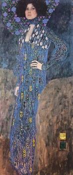 Gustav Klimt (after) - Portrait of Emilie Louise Flöge,, Huis en Inrichting, Nieuw