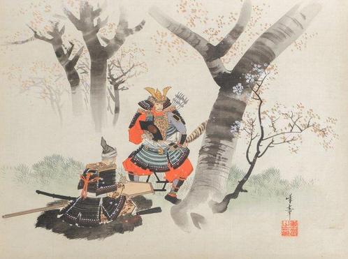 Commandant Minamoto no Yoshitsune (1159-1189) en, Antiek en Kunst, Antiek | Overige Antiek