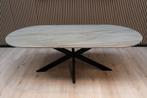 Plat Ovale Tafel van Mediterraneo Kwartsiet  220x100, Ophalen, Overige materialen, Nieuw, Vijf personen of meer
