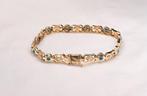 Armband - 18 karaat Geel goud Turquoise, Nieuw