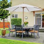 TRUUSK Parasol Tuinparaplu 3-laags Zonwering Bamboe 180/ Po, Tuin en Terras, Verzenden, Nieuw