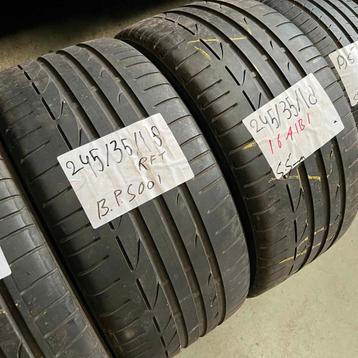 2 x Bridgestone Potenza S001 245-35-18 RFT Zomerbanden 5,5mm beschikbaar voor biedingen
