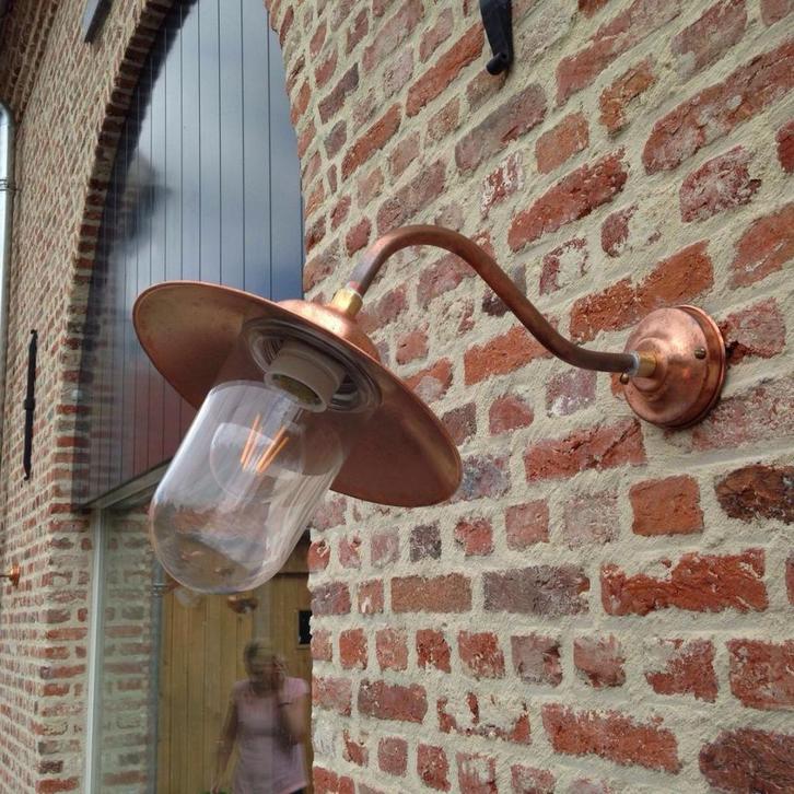 Stallamp - boerderijlamp met schuine zwanenhals, Tuin en Terras, Buitenverlichting, Waterbestendig, Led, Netvoeding, Minder dan 50 watt