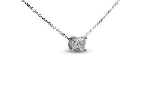 Ketting met hanger - 18 karaat Witgoud - 1.50ct. tw. Diamant, Sieraden, Tassen en Uiterlijk, Antieke sieraden
