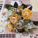Kunst Boeket - Zijden Rozen Roos Bloemen Luxe Boeketten, Huis en Inrichting, Woonaccessoires | Kunstplanten en Kunstbloemen, Verzenden