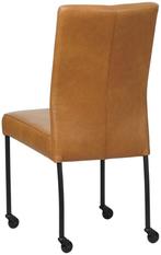 Leren Eetkamerstoelen Comfort Cognac Cognac Keukenstoel, Huis en Inrichting, Stoelen, Nieuw, Leer, Ophalen of Verzenden, Bruin