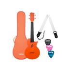 Cascha HH 2289 Oranje Carbon Fiber concert ukulele met, Ophalen of Verzenden, Nieuw
